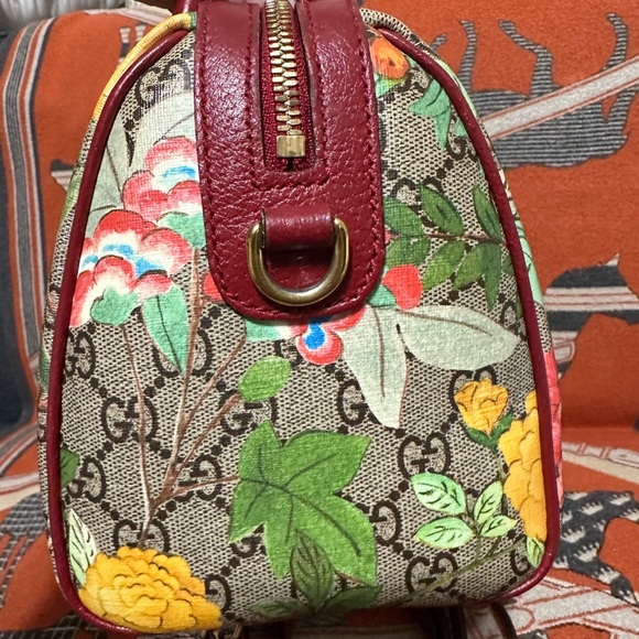 Gucci Floral Print Women's Bag - Red and Brown - Picture 5 of 12